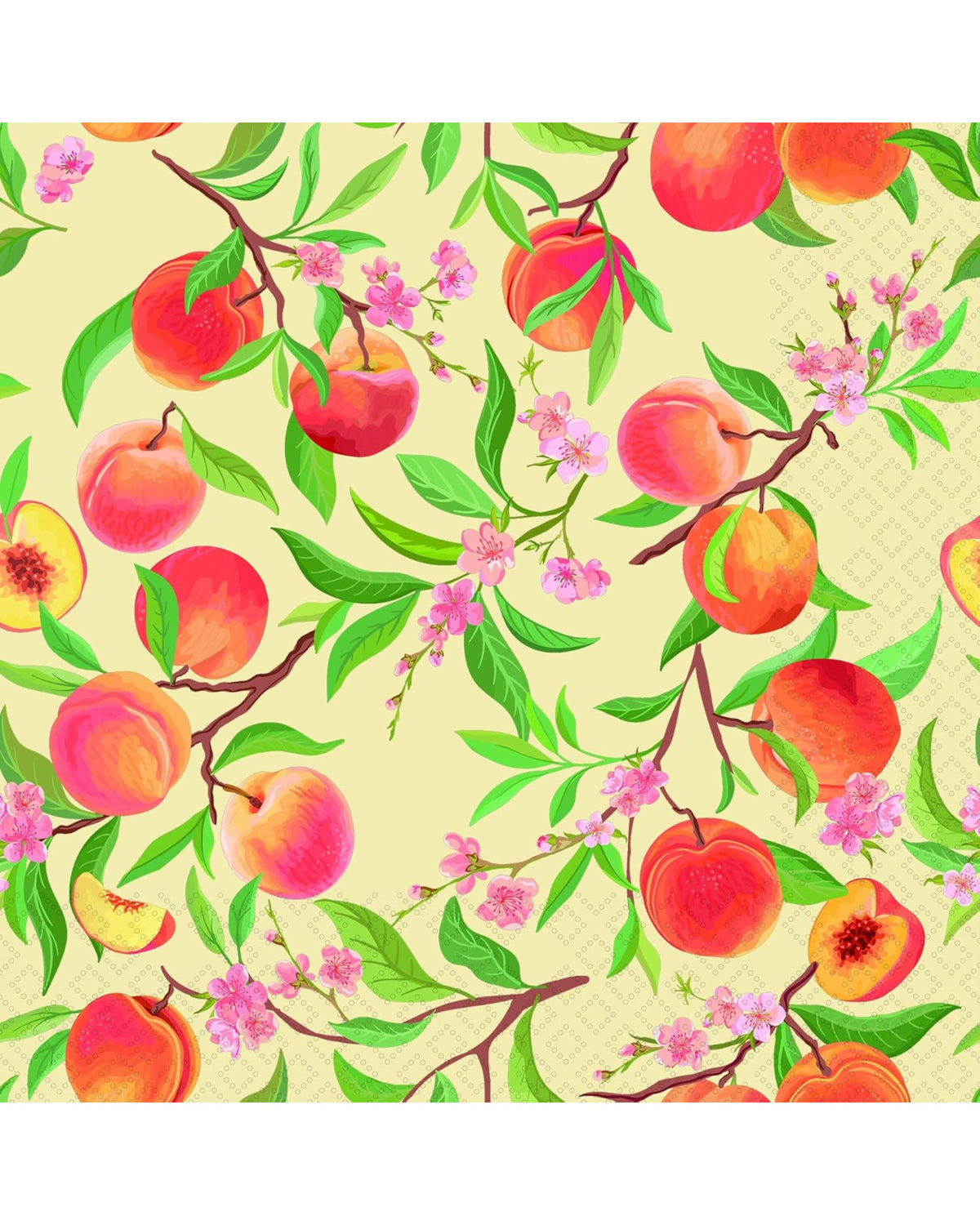 3-ply cocktail napkins - fuschia sunflower pattern - Caspari