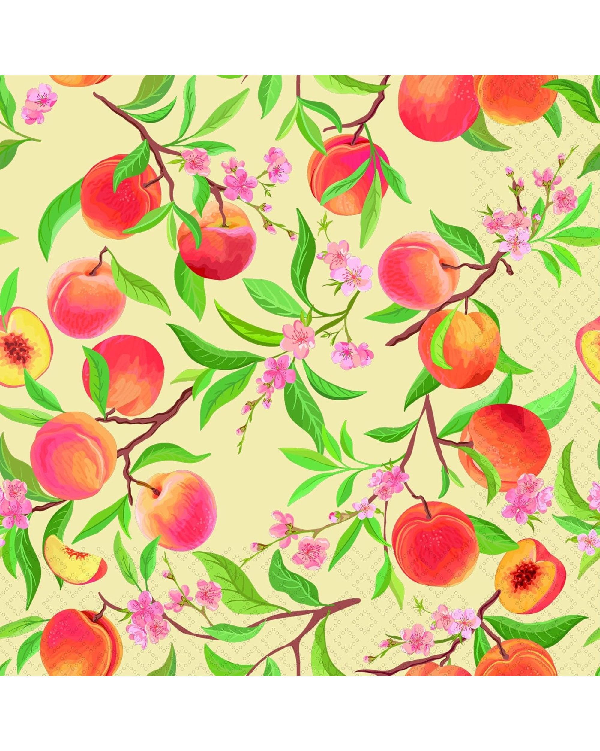 3-ply cocktail napkins - fuschia sunflower pattern - Caspari