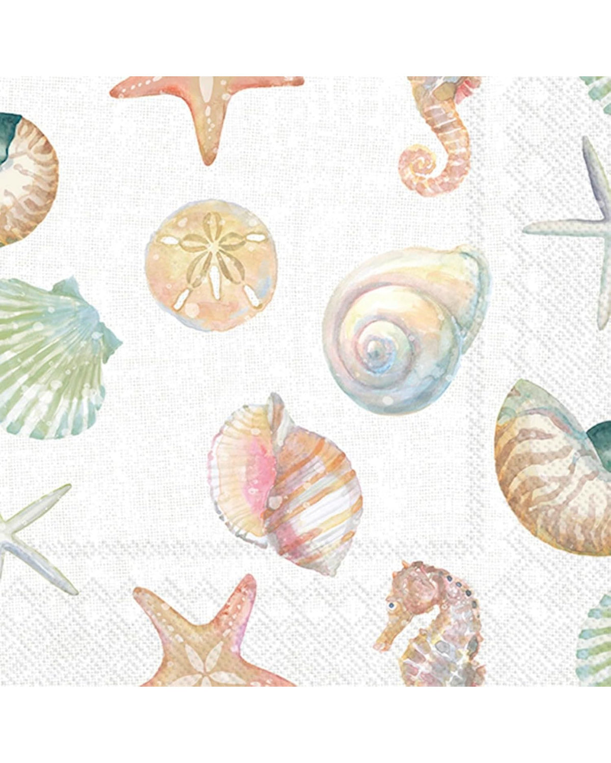 Serviettes en papier 3 plis - 33x33cm - Watercolor Coast Sealife