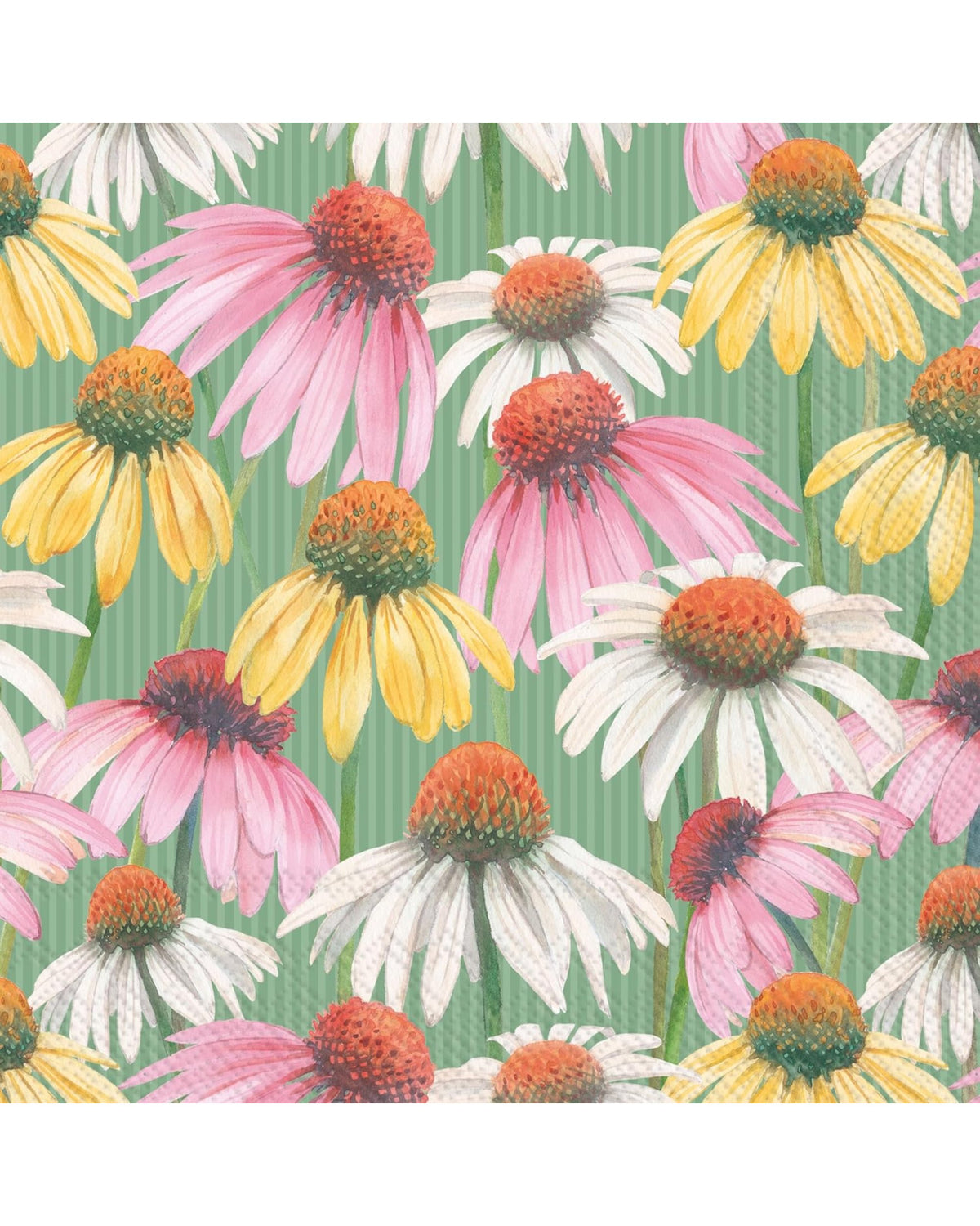Serviettes en papier 3 plis - 33x33cm - Pastel Garden Green