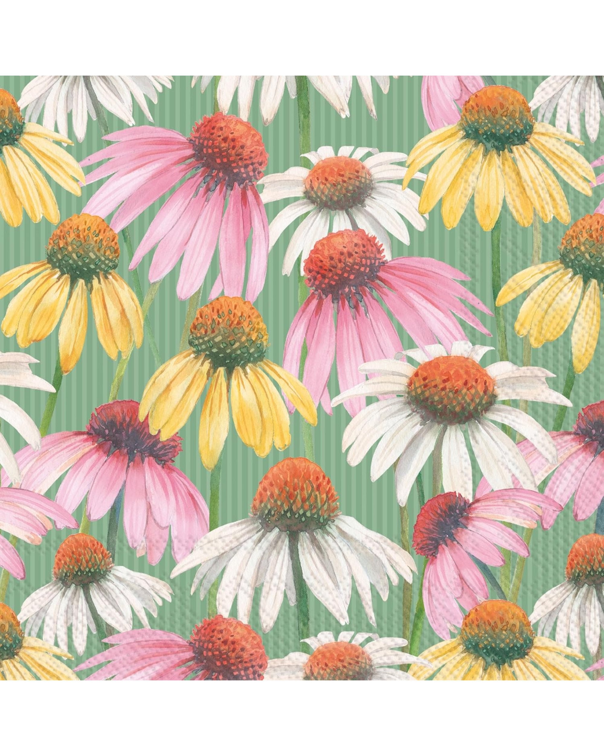 Serviettes en papier 3 plis - 33x33cm - Pastel Garden Green