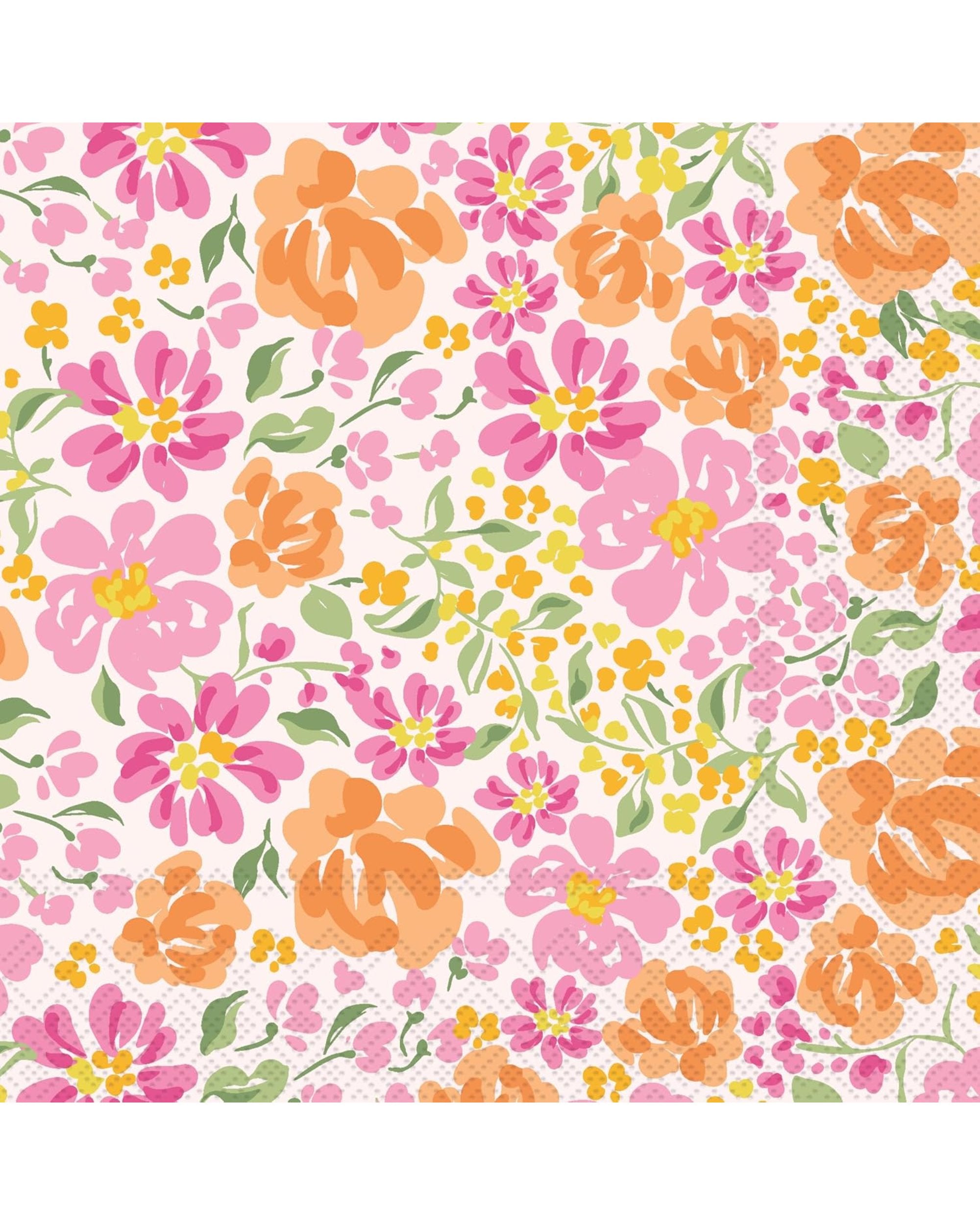 Serviettes de table 3 plis - Secret garden pink