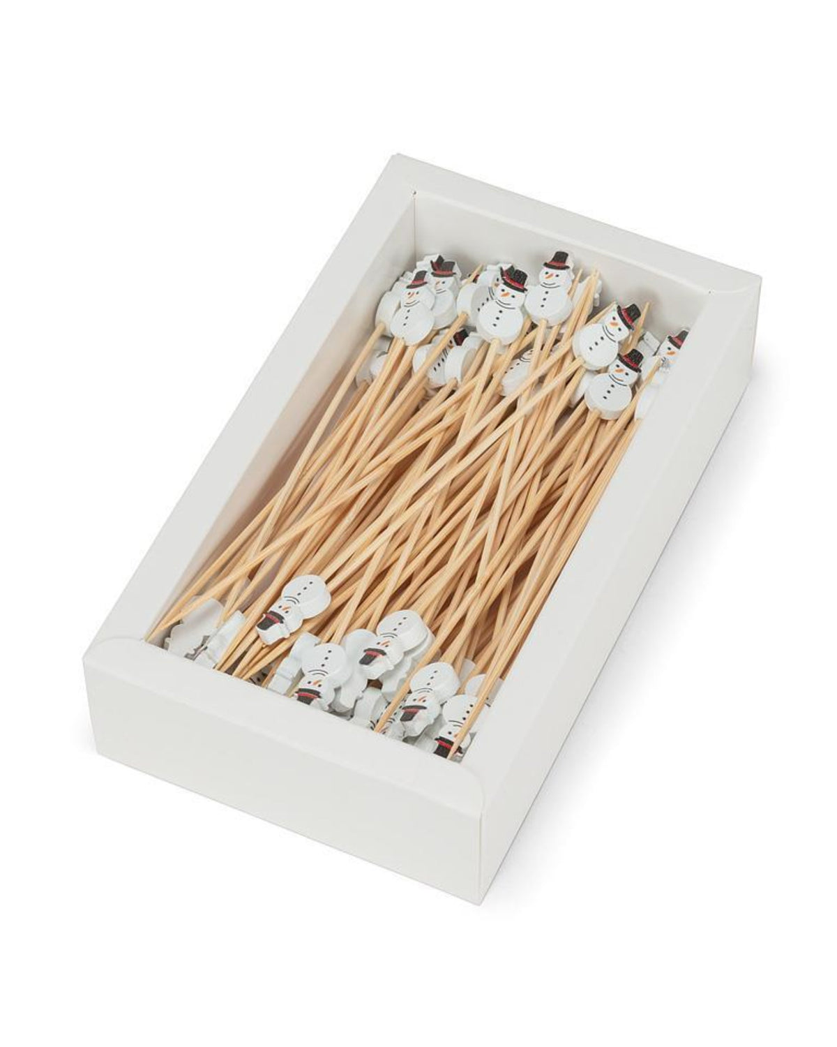 Bâtonnets à cocktails (100 pièces) - Bonhomme de neige