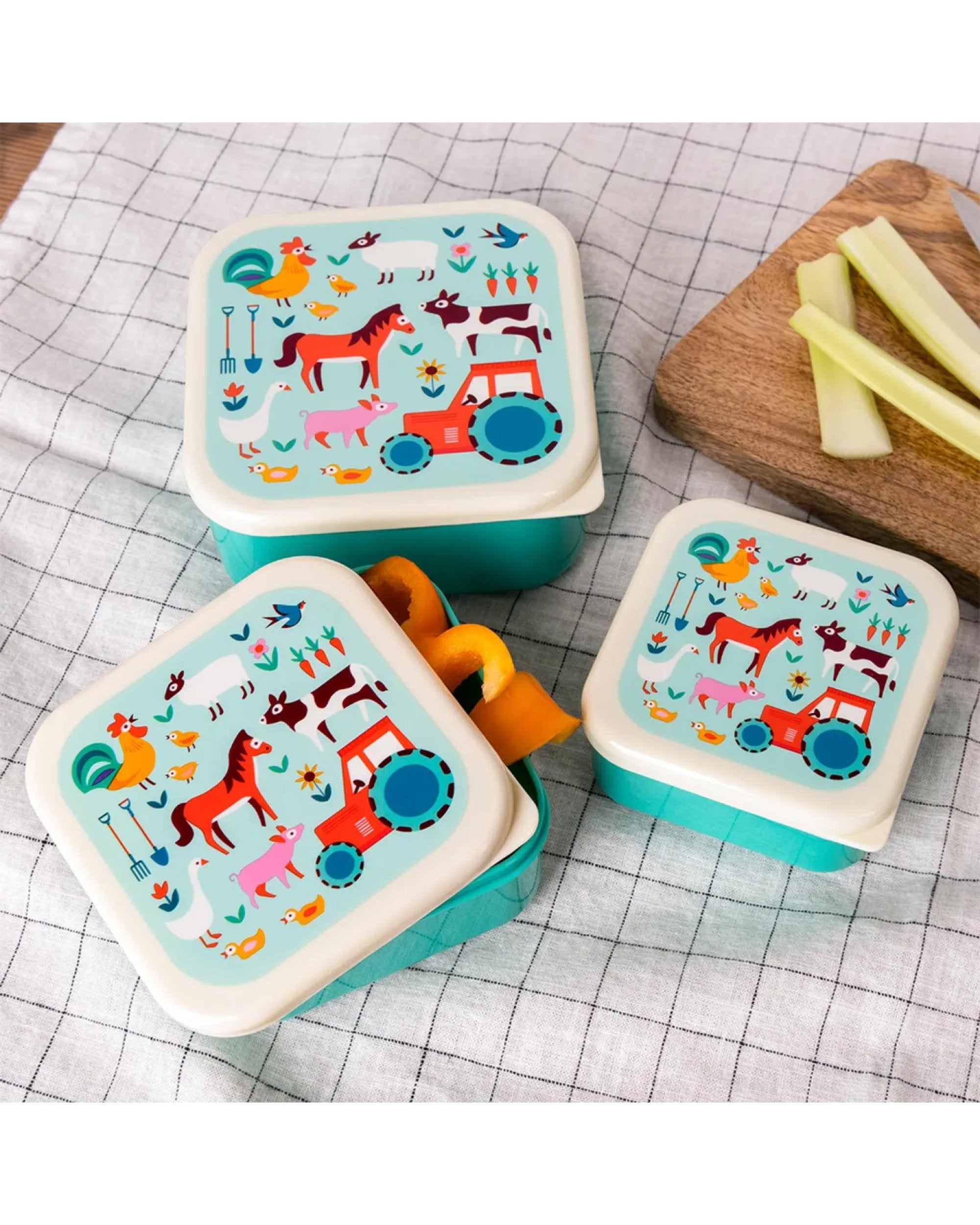 Boîtes à collations (lot de 3) - Ferme