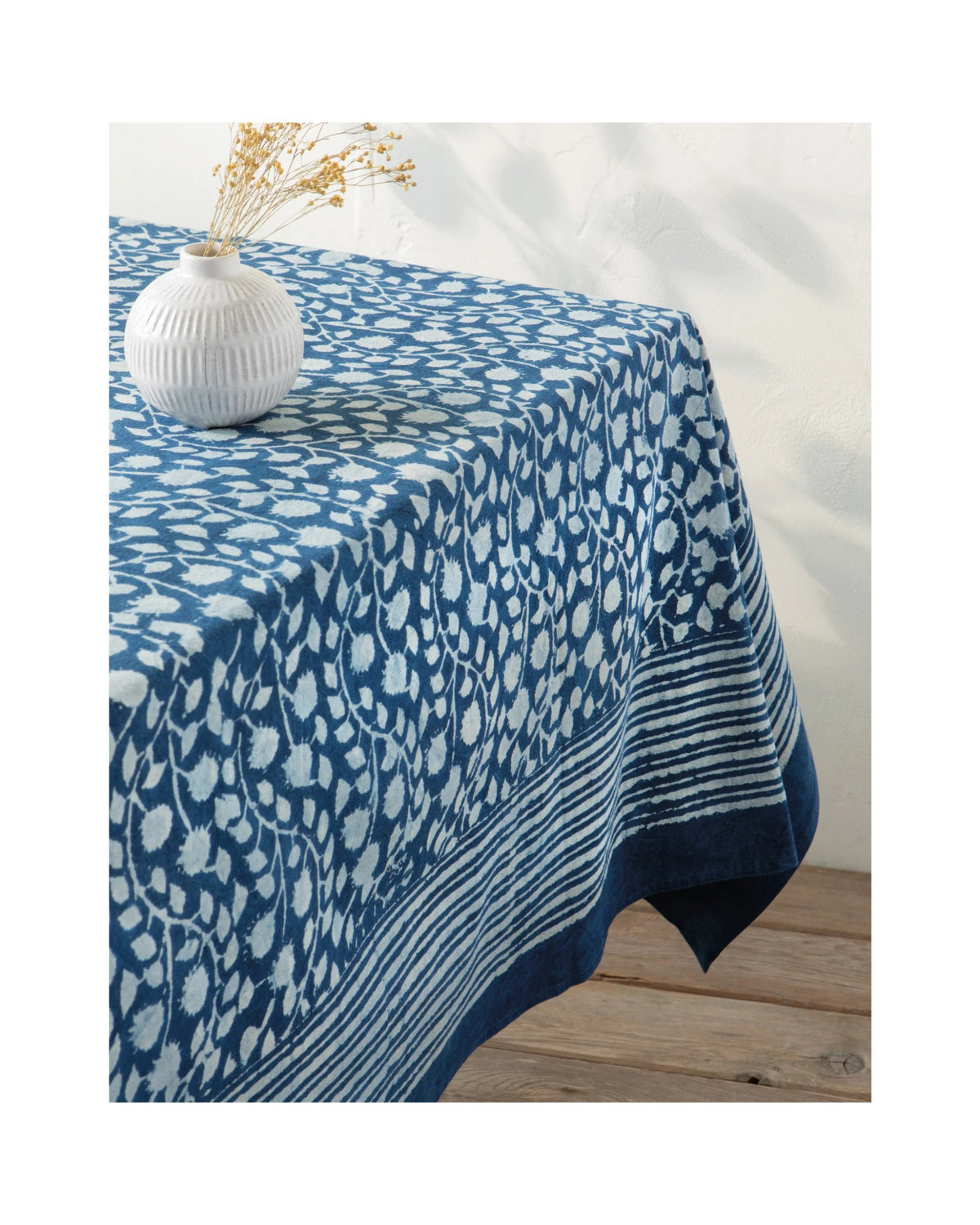 Nappe motif Vinebloom imprimé au bloc 90 x 60 pouces
