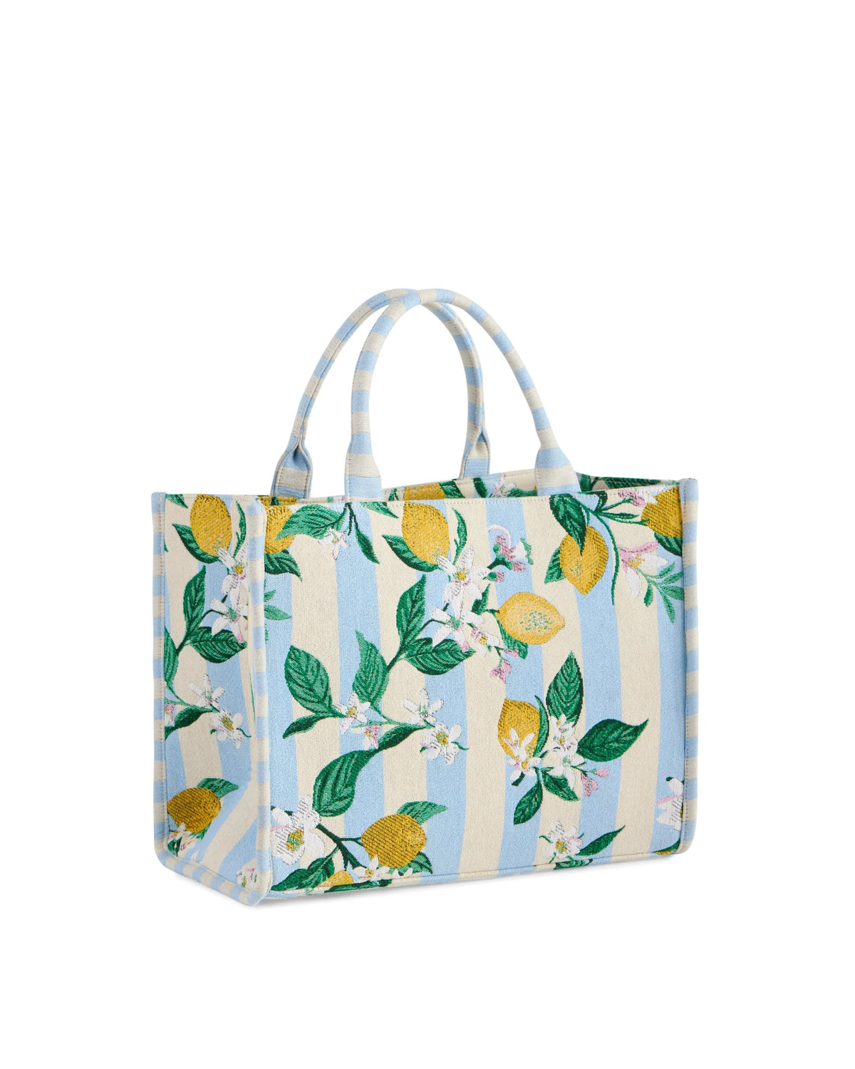 Sac cabas à rayures - Citron