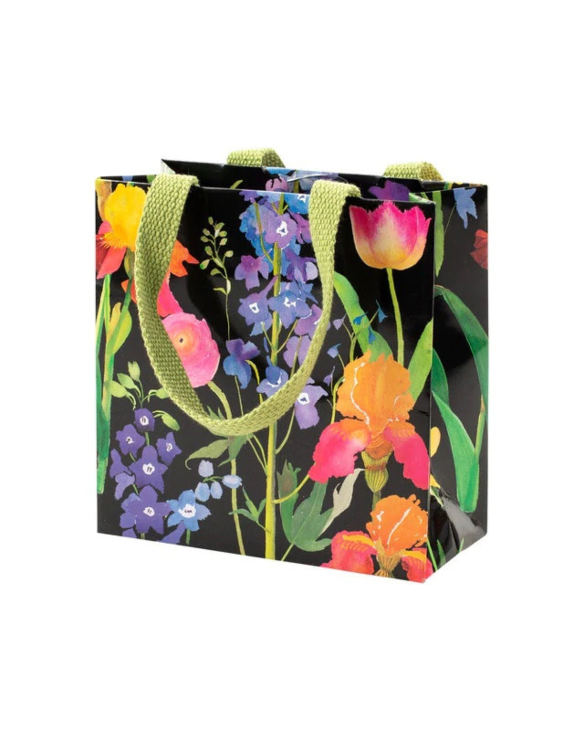 Petit sac cadeau noir - Jardin d'été