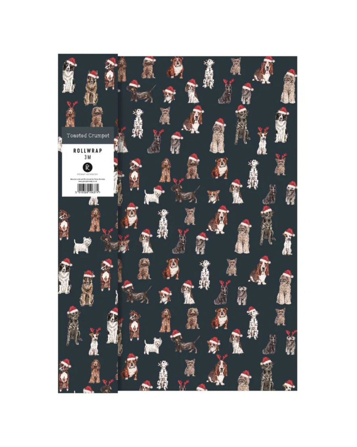 PENNY KENNEDY WINTER ROLL WRAP 3M - CHRISTMAS-DOGS