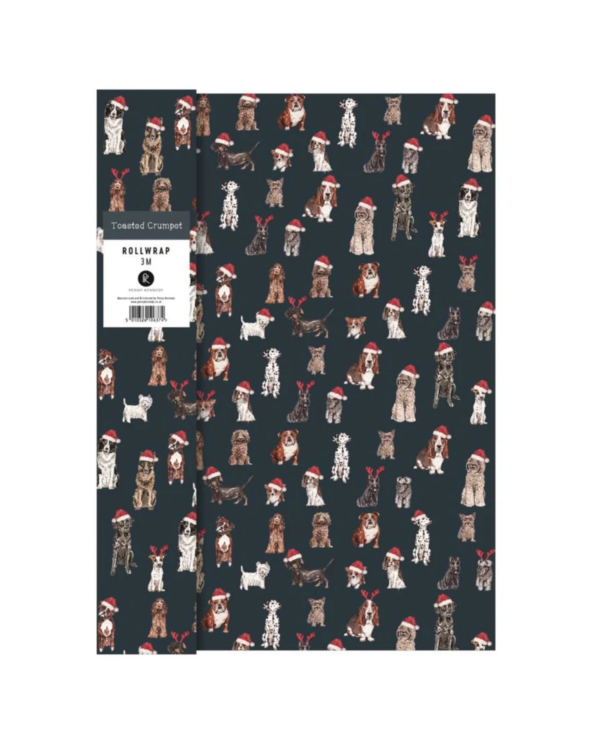 PENNY KENNEDY WINTER ROLL WRAP 3M - CHRISTMAS-DOGS