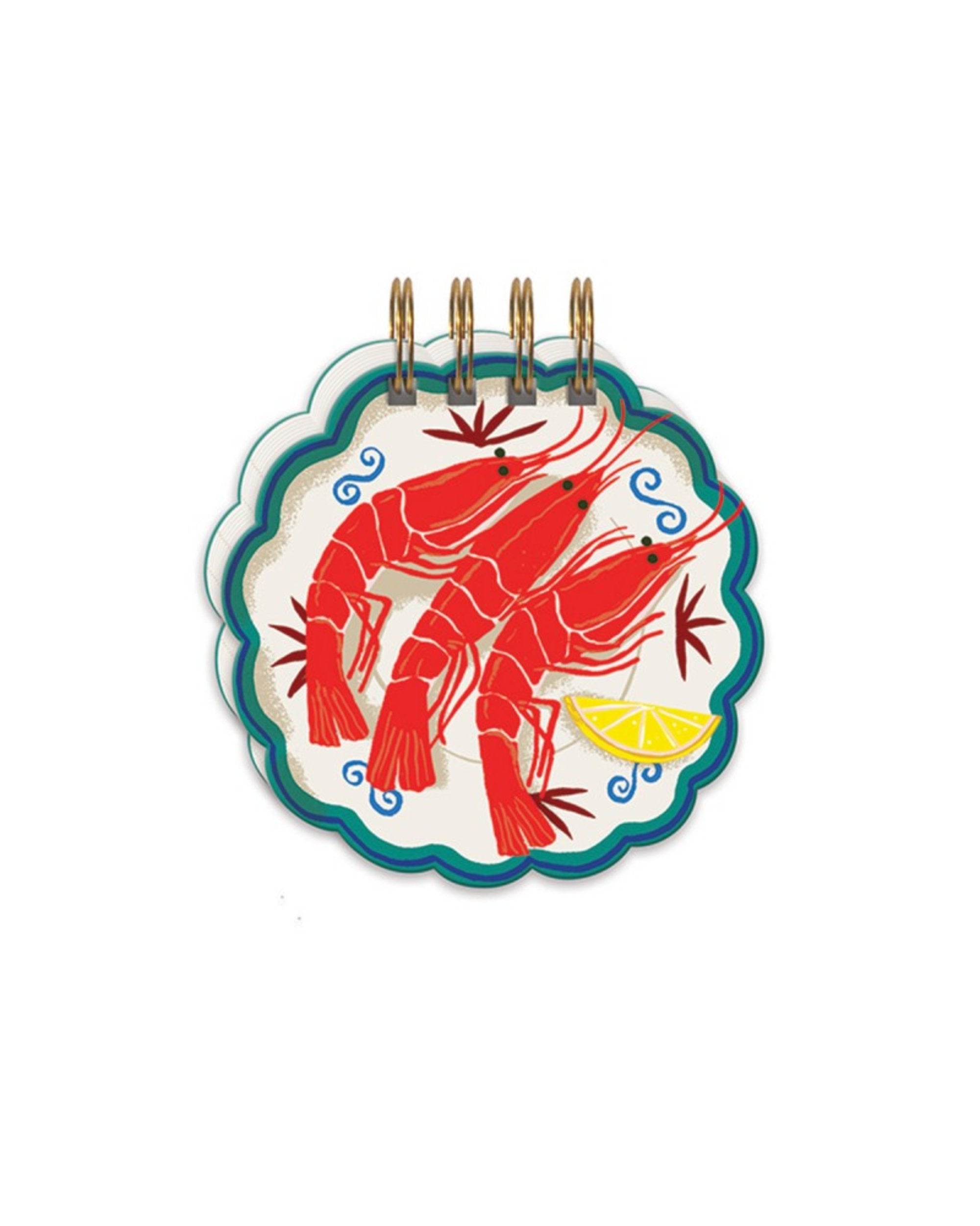 Petit bloc-notes spiral - Crevettes