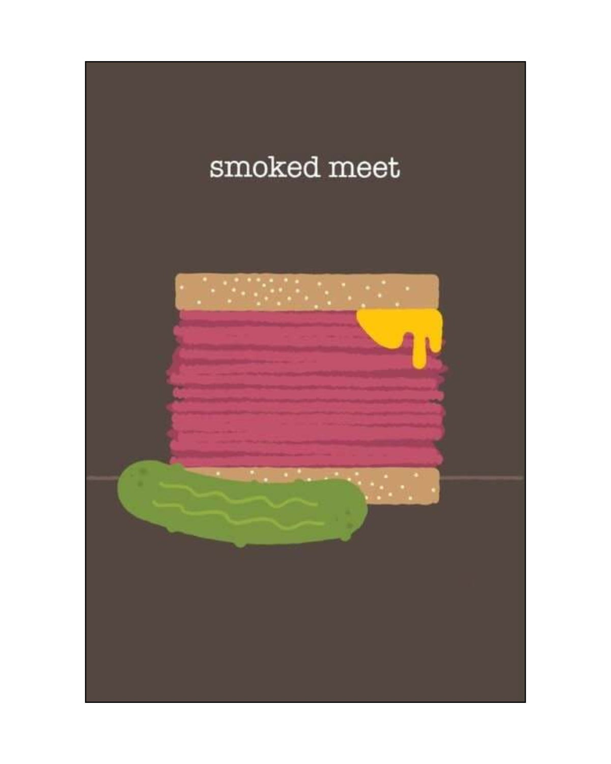 Carte postale ''Smoked Meat'' LG
