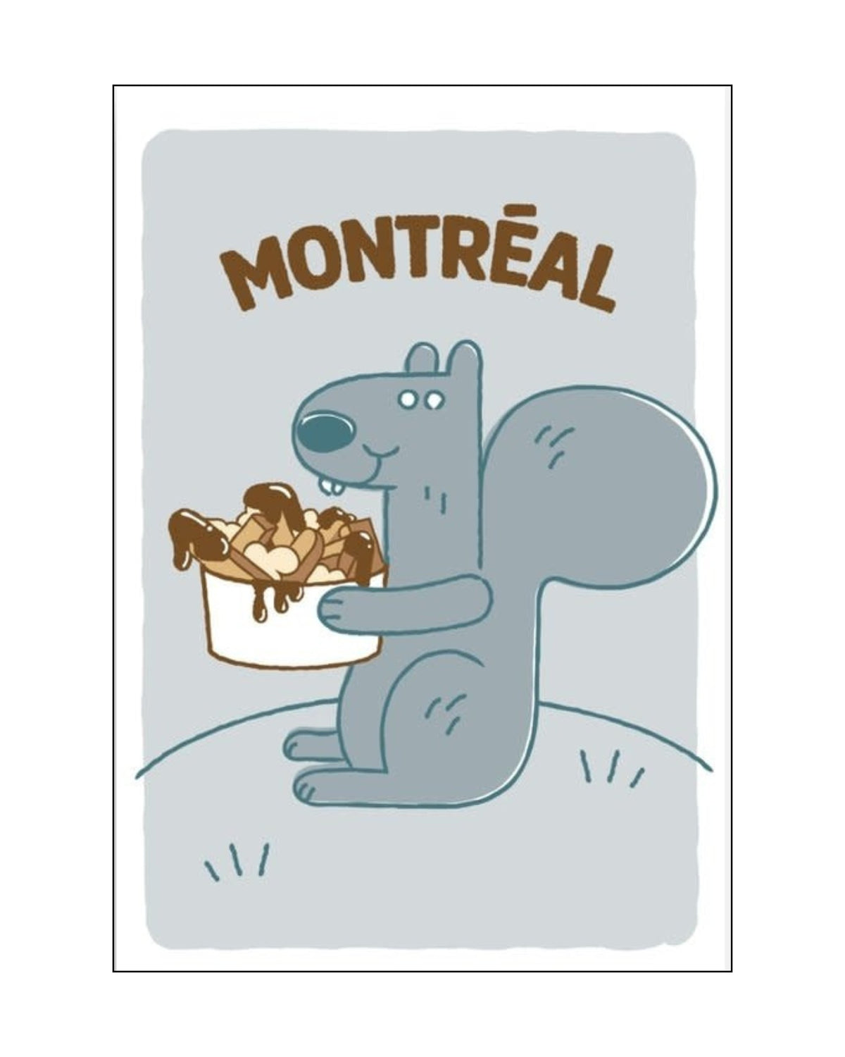 Carte postale ''Écureuil Poutine lustré'' LG