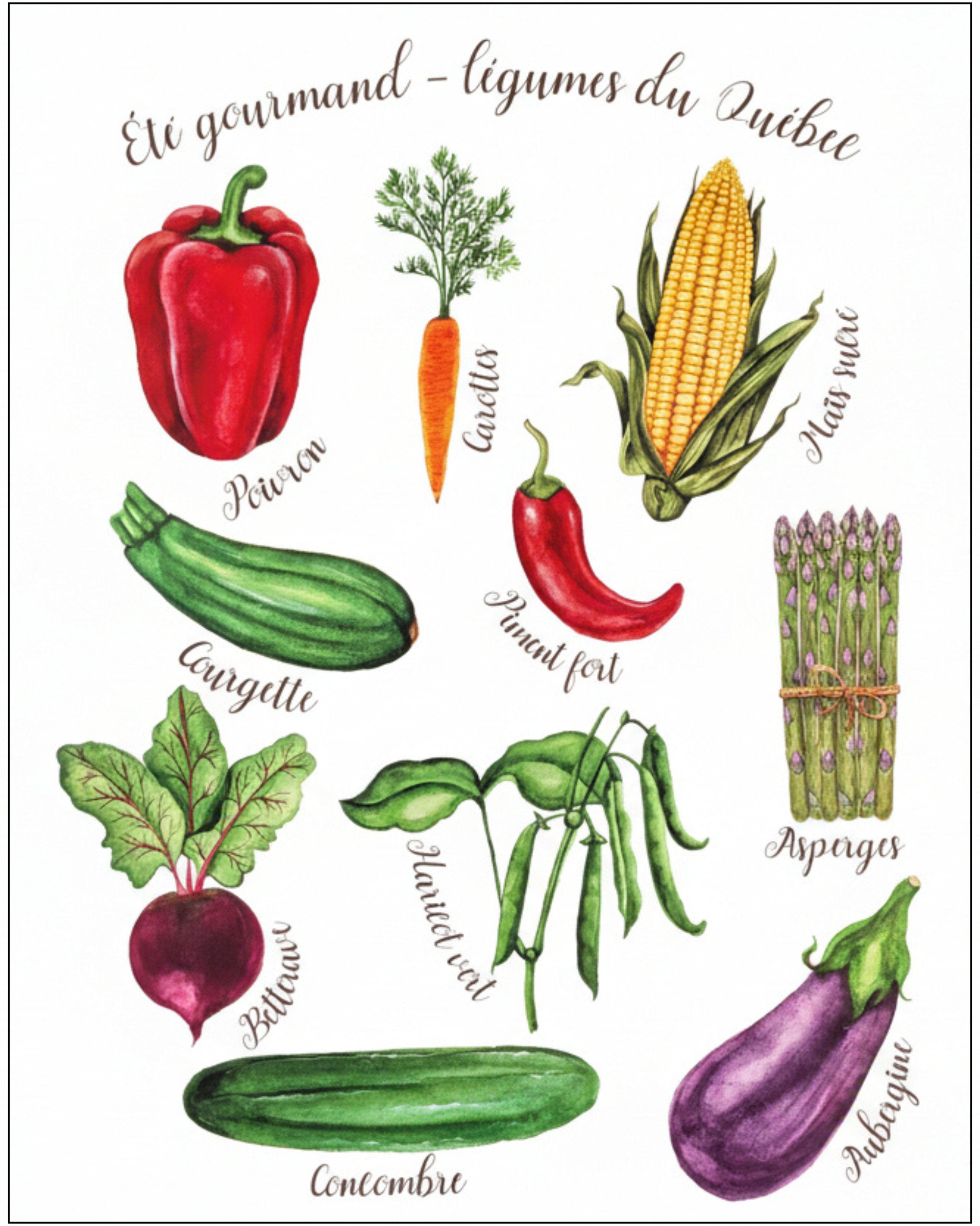 Affiche ''Été gourmand - Légumes du Québec'' LG