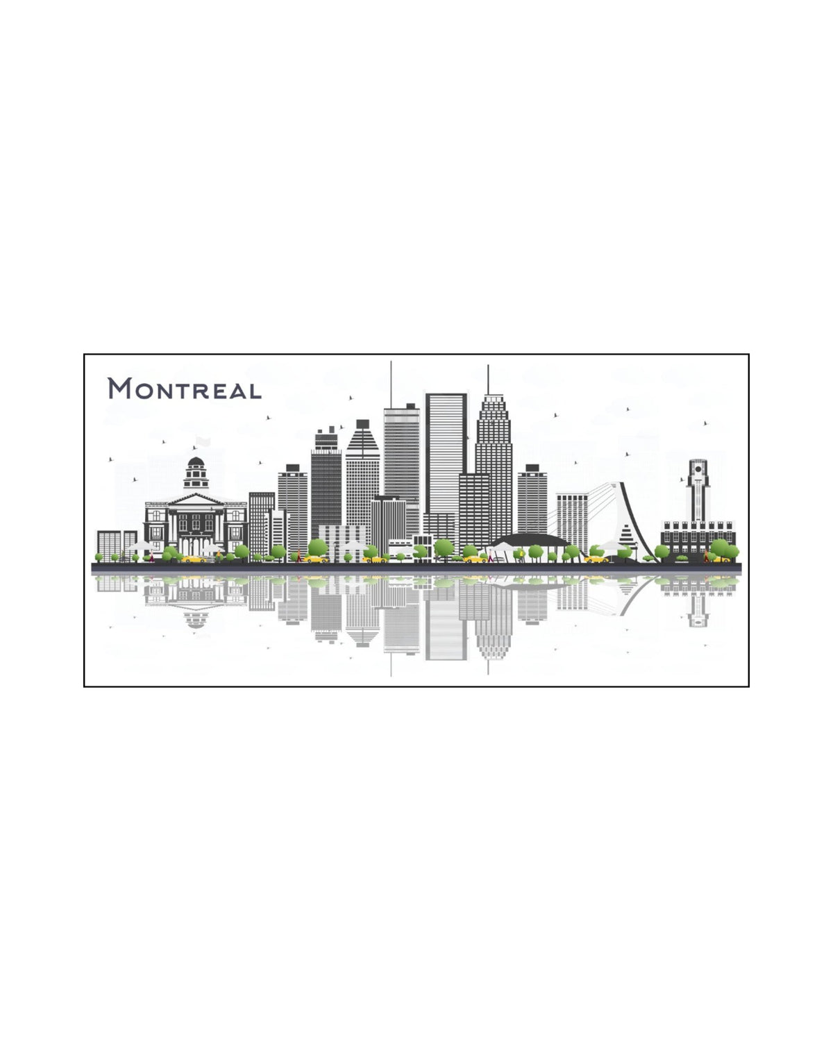 Large postcard of downtown Montreal LB