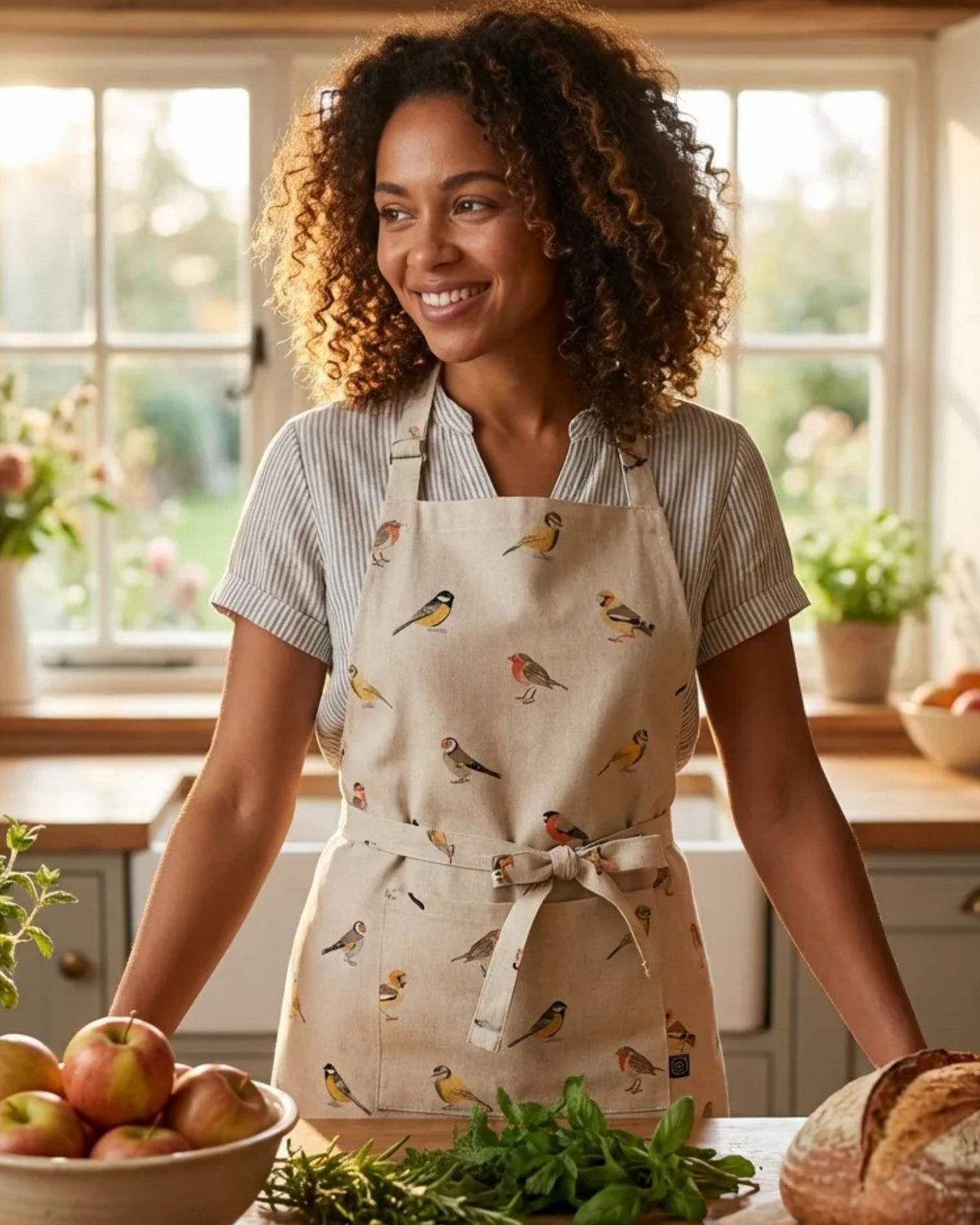 Tablier de cuisine - Motif Petits oiseaux