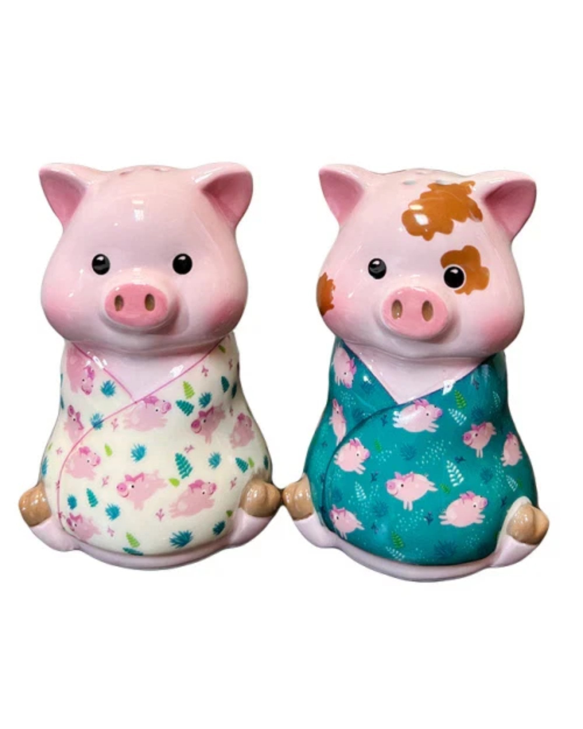Salière et poivrière - Cochons emmitouflés