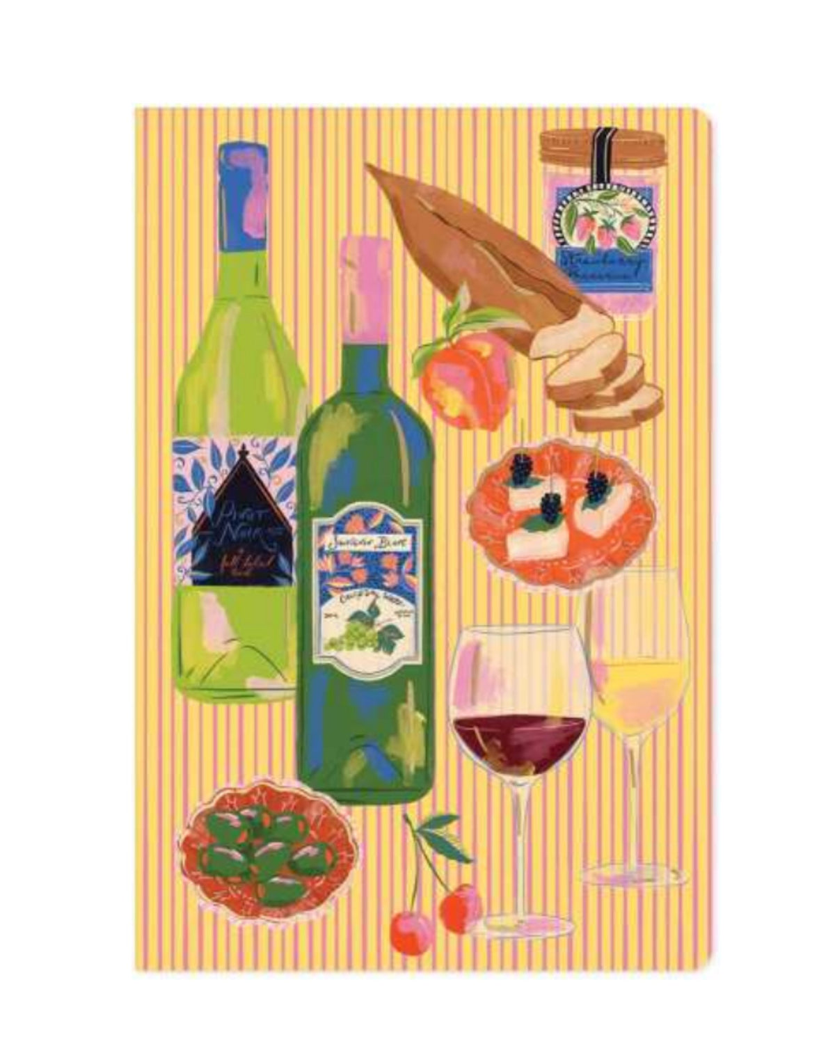 Ensemble de 2 carnets de notes - Cheese & Wine