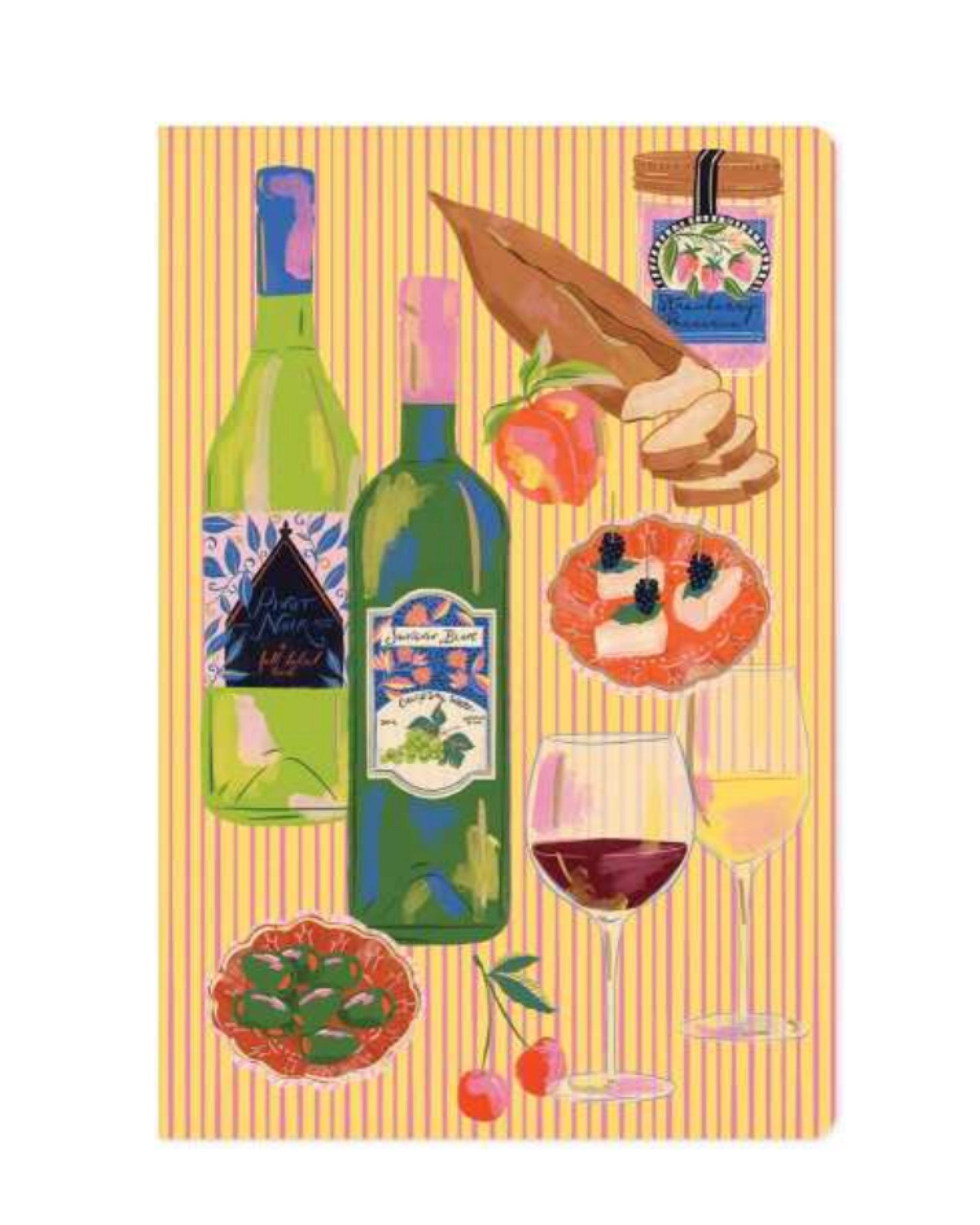 Ensemble de 2 carnets de notes - Cheese & Wine