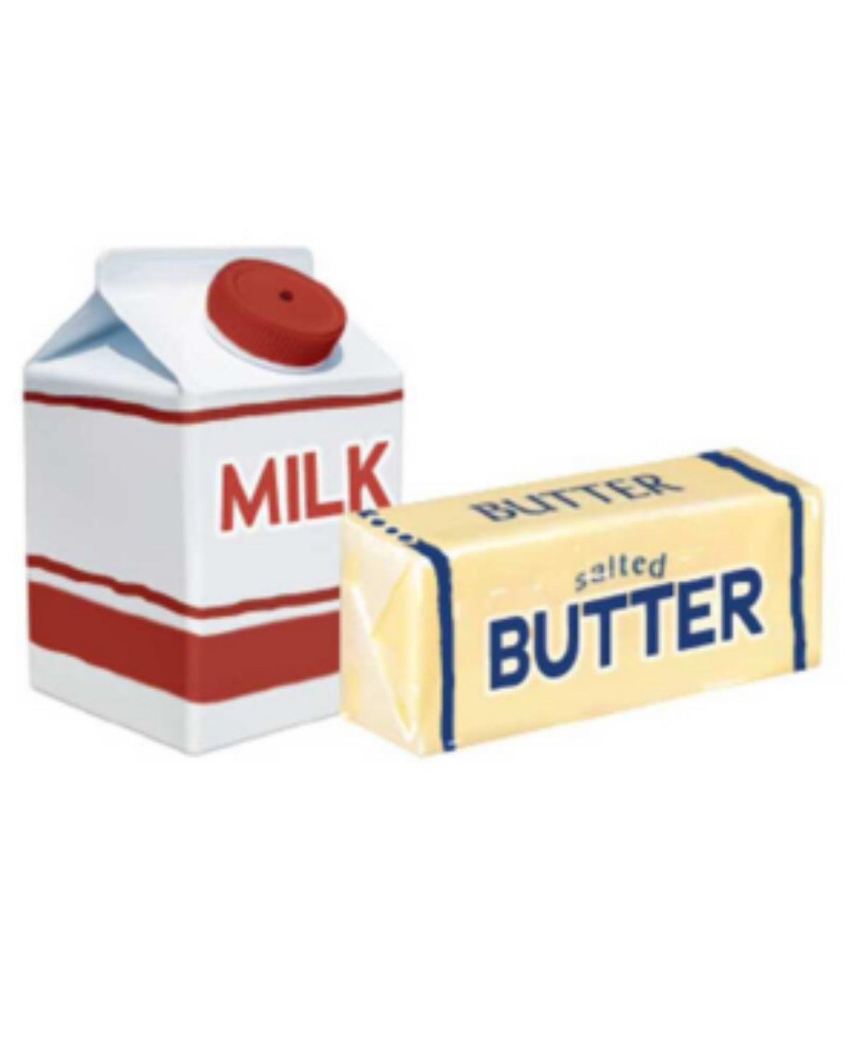 Salière et poivrière - Lait et beurre