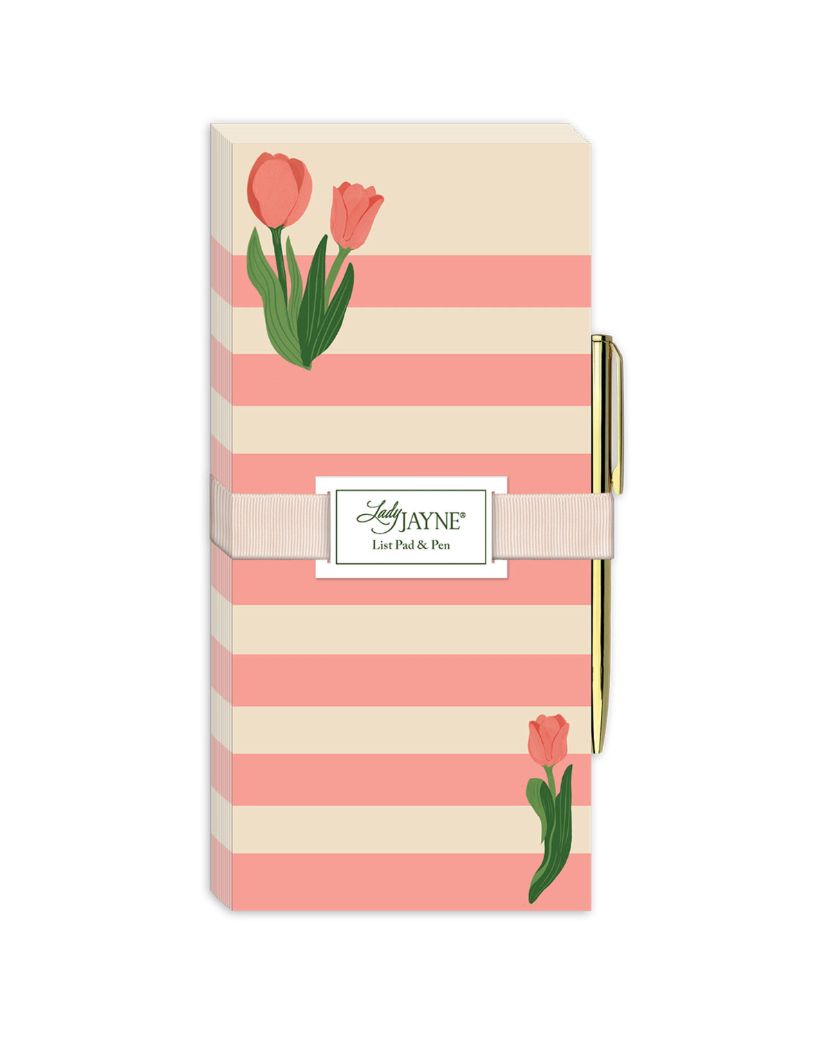 Bloc-notes magnétique avec stylo - Tulipes