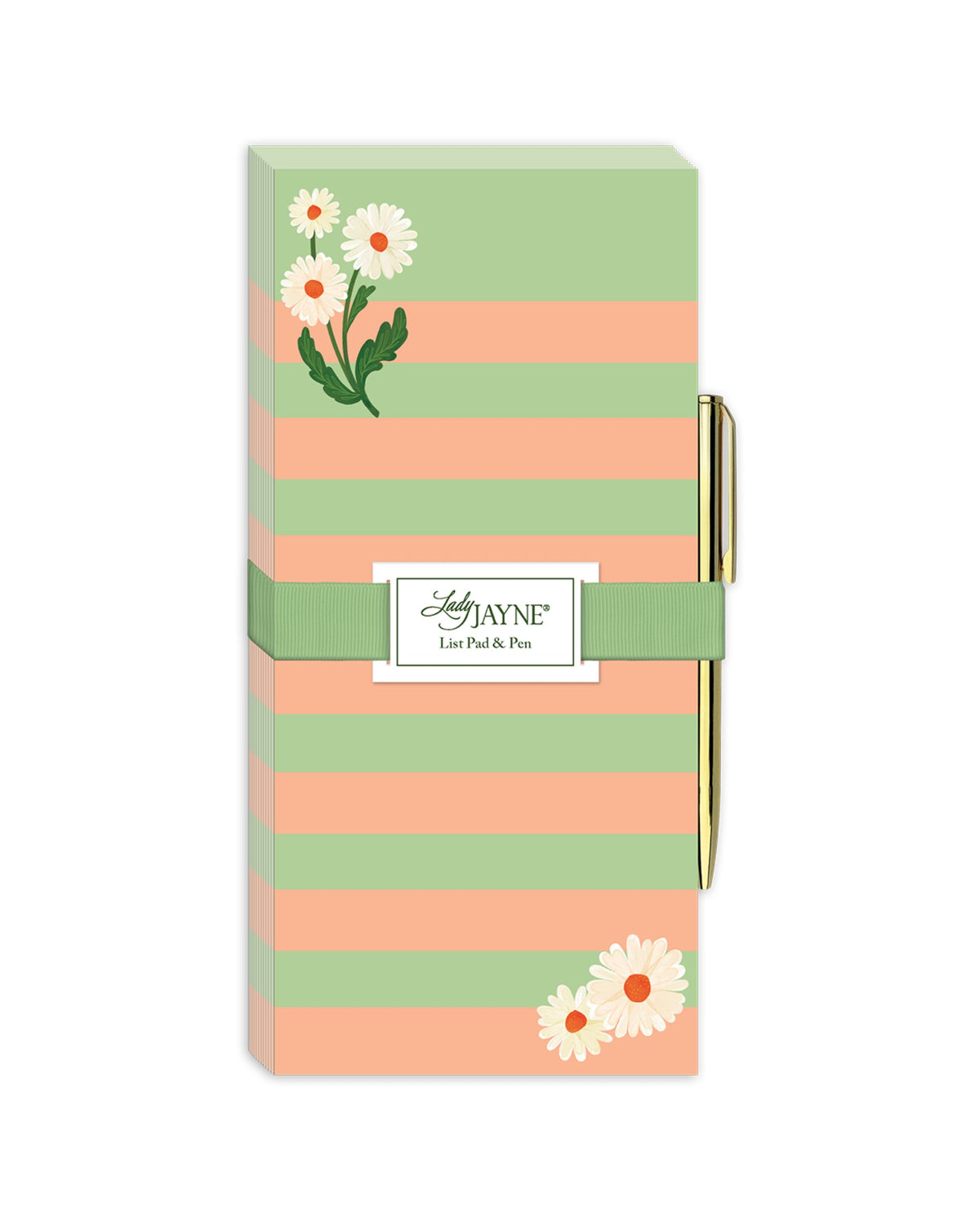 Bloc-notes magnétique avec stylo - Marguerites