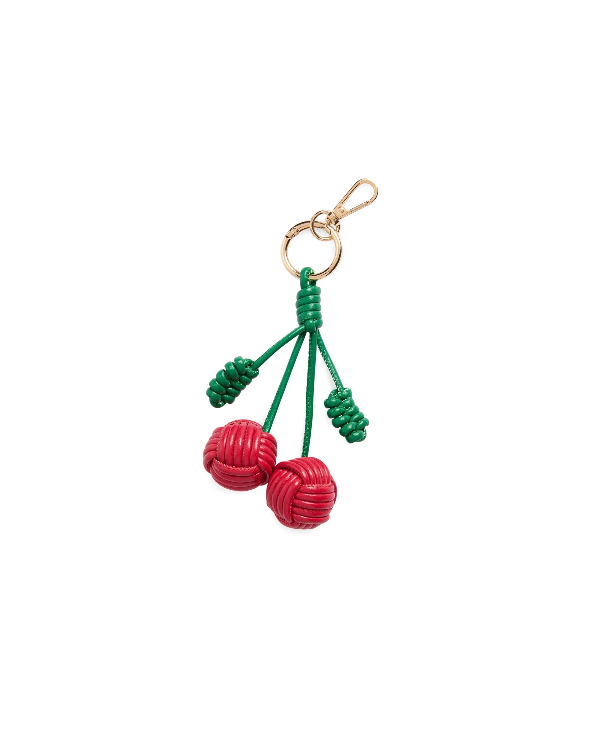 Porte-clés torsadé - Cerise