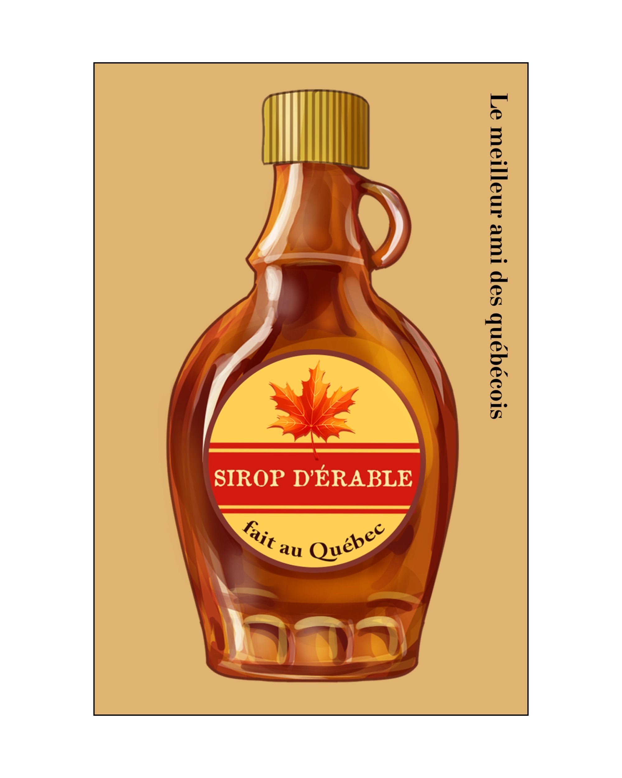 Postcard Maple Syrup Bottle 4 x 6 LB