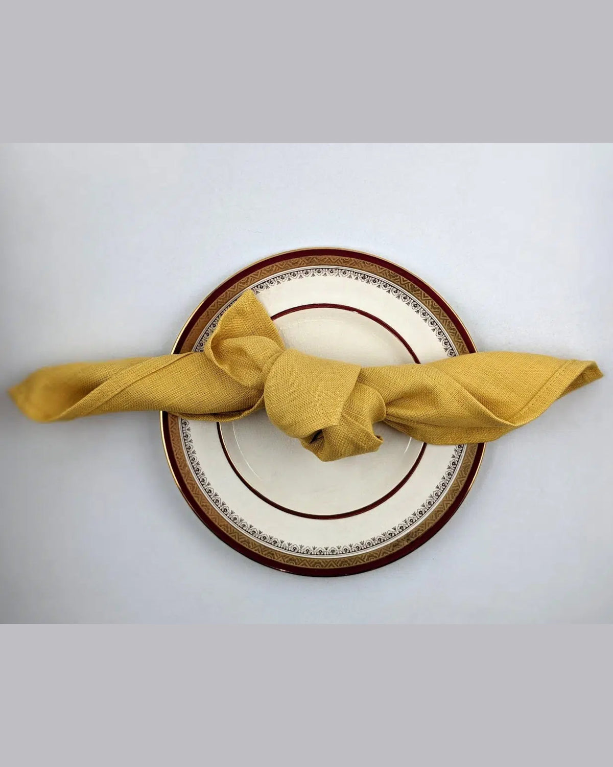 Serviettes de table 100% lin - Jaune