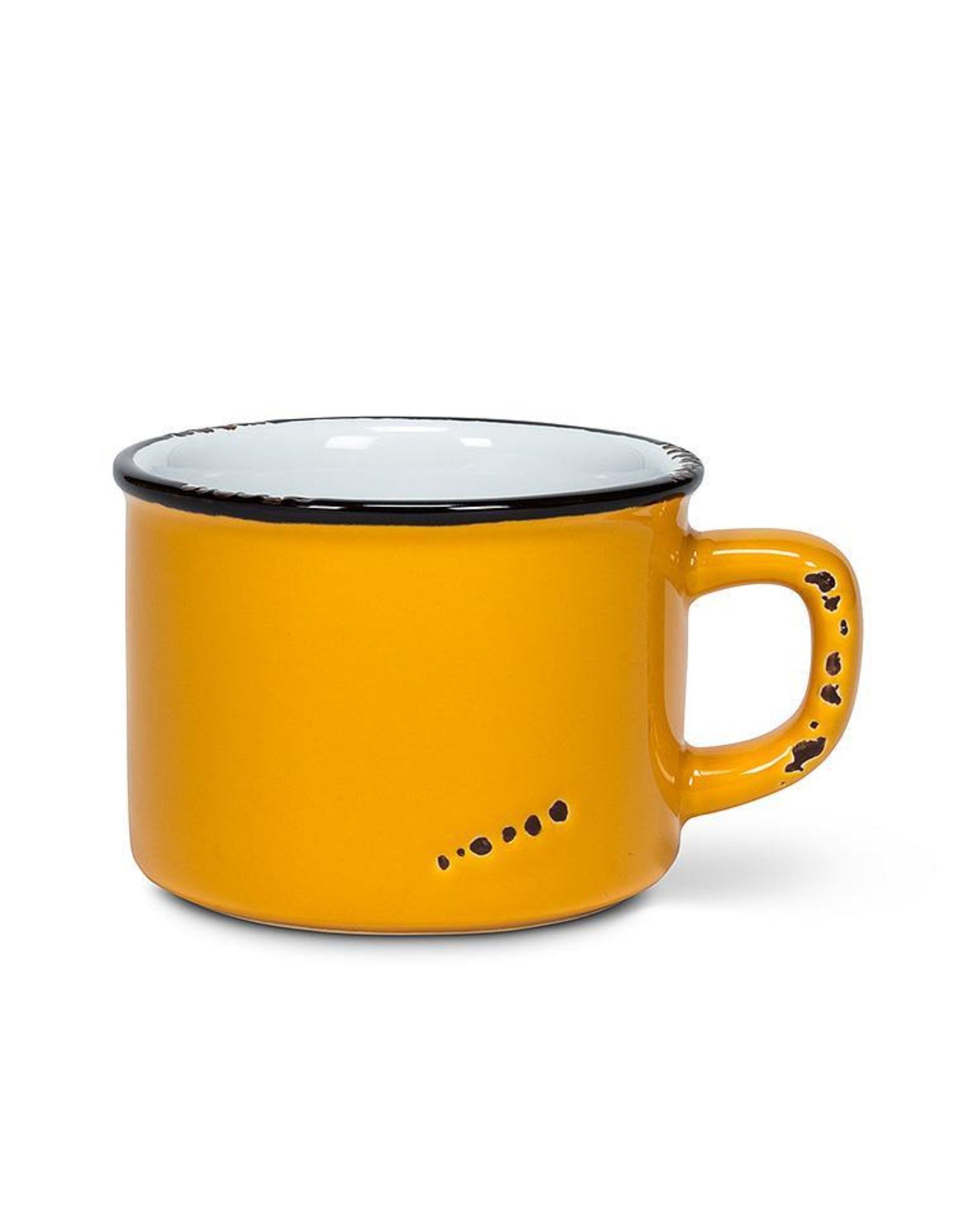 Tasse à cappuccino en émail - Ocre