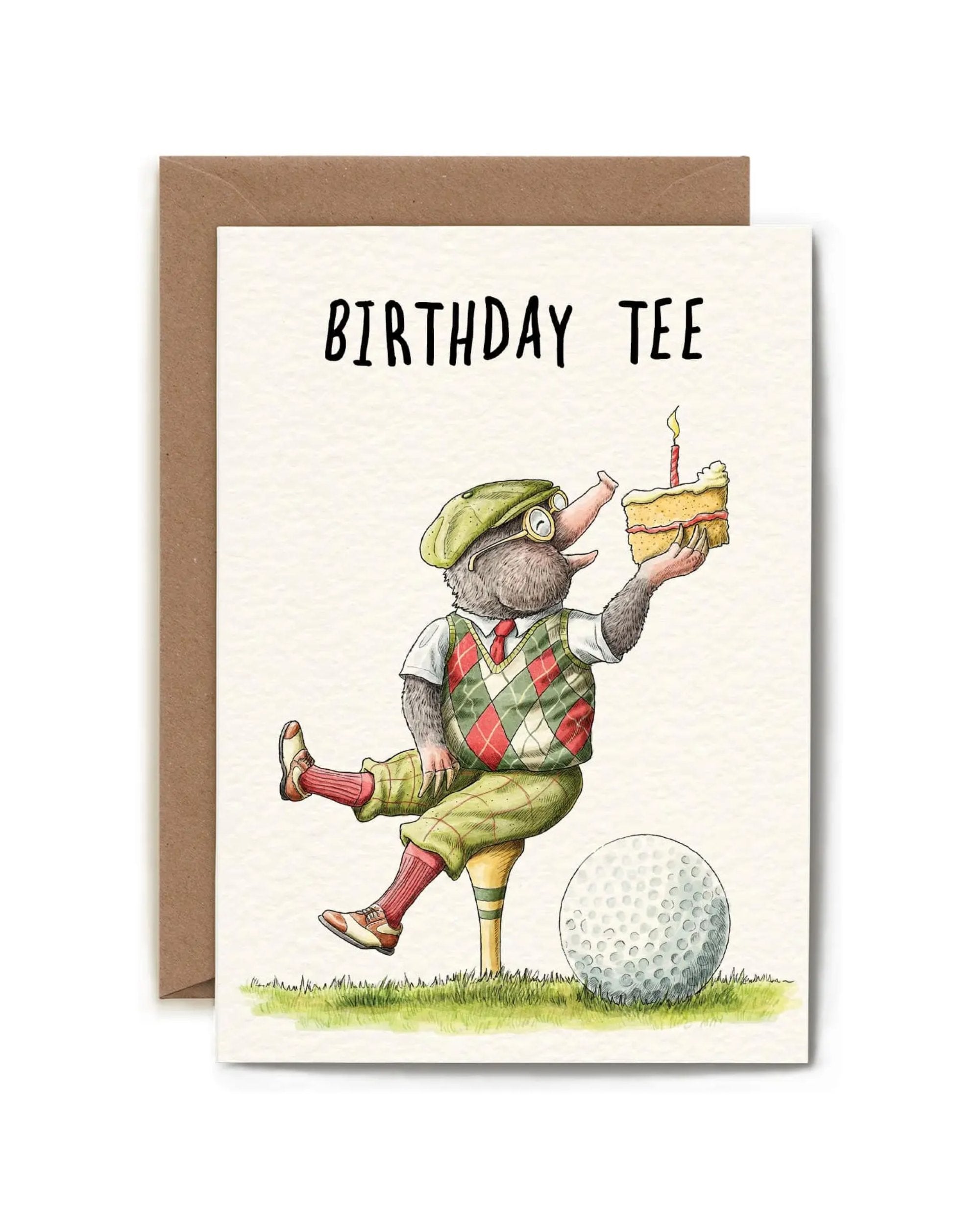 Carte de souhaits - Birthday tee - Taupe