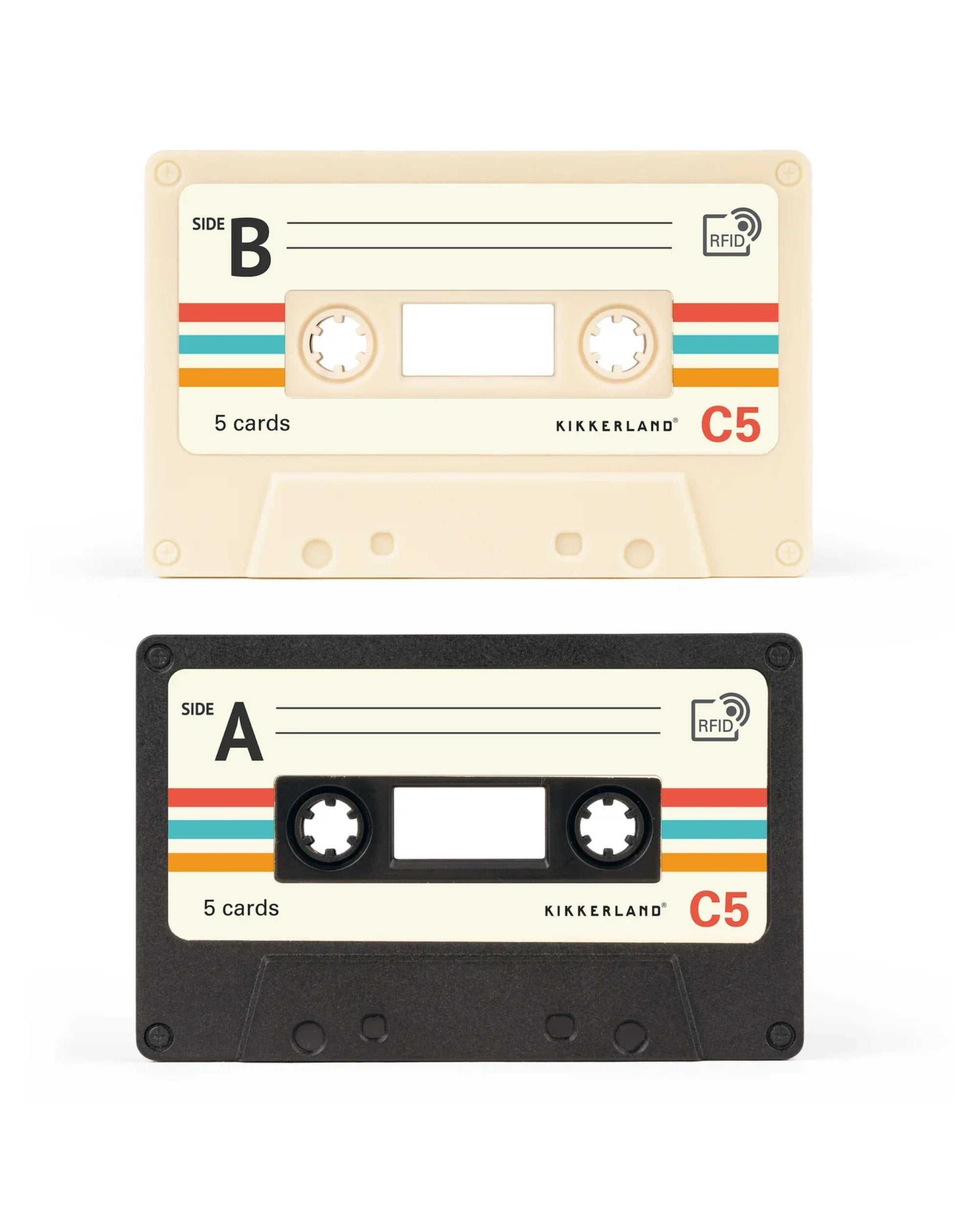 Porte-cartes escamotable - Cassette vintage