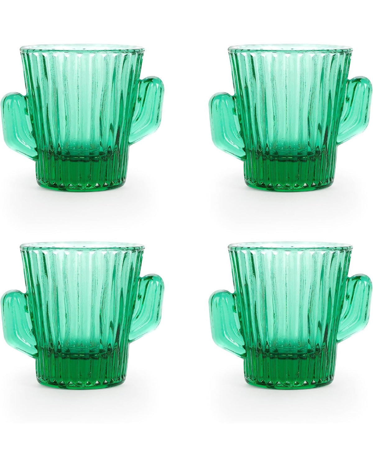 Ensemble de 4 verres à shots - Cactus vert