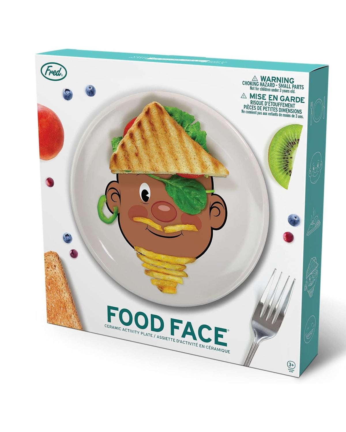 Assiette d'activité en céramique (Food Face)
