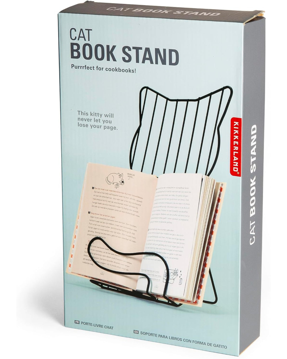 Support de livre de recettes - Chat