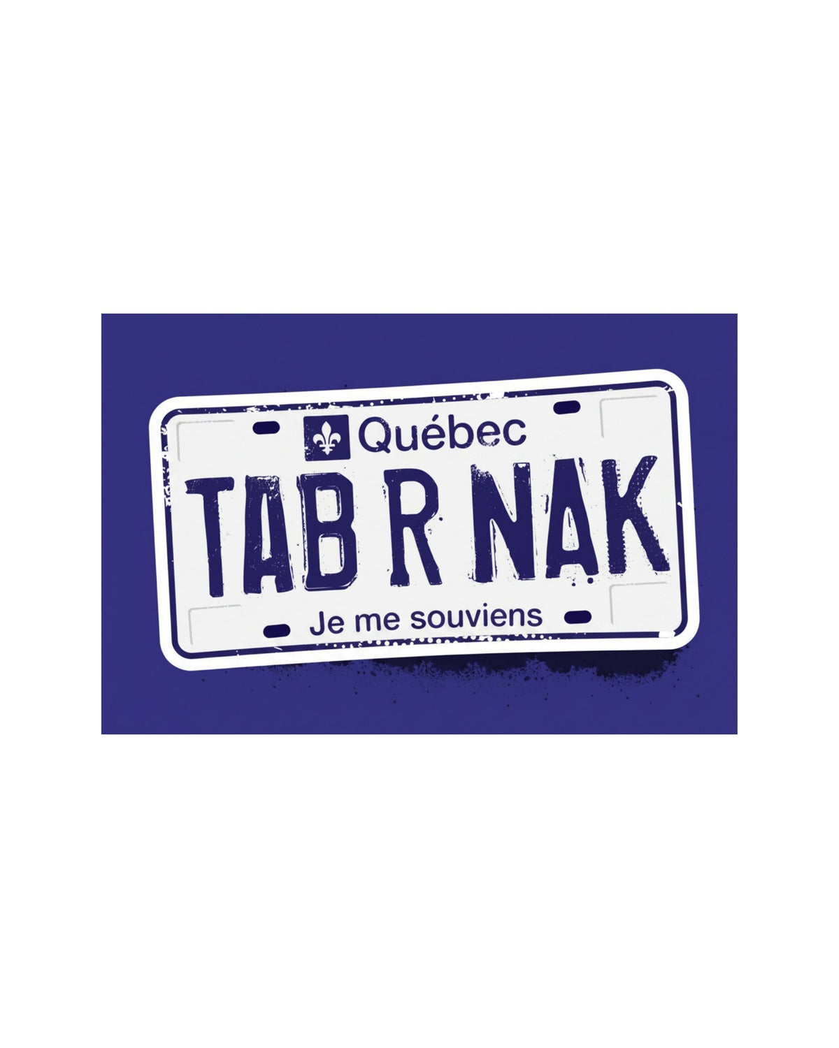 Autocollant LG - ''Plaque immatriculation TabRNak''