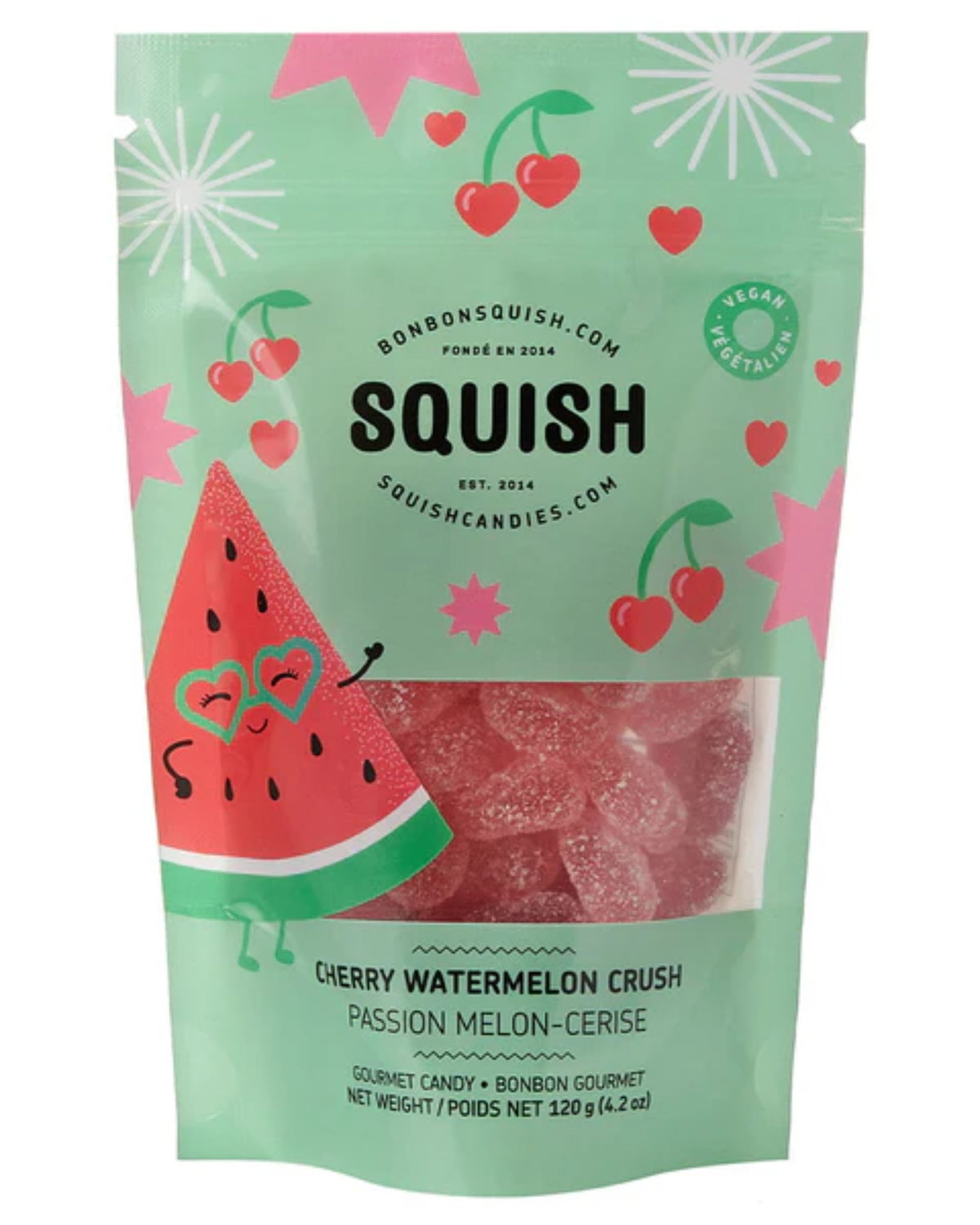 Bonbon gourmet végétalien - Passion melon-cerise