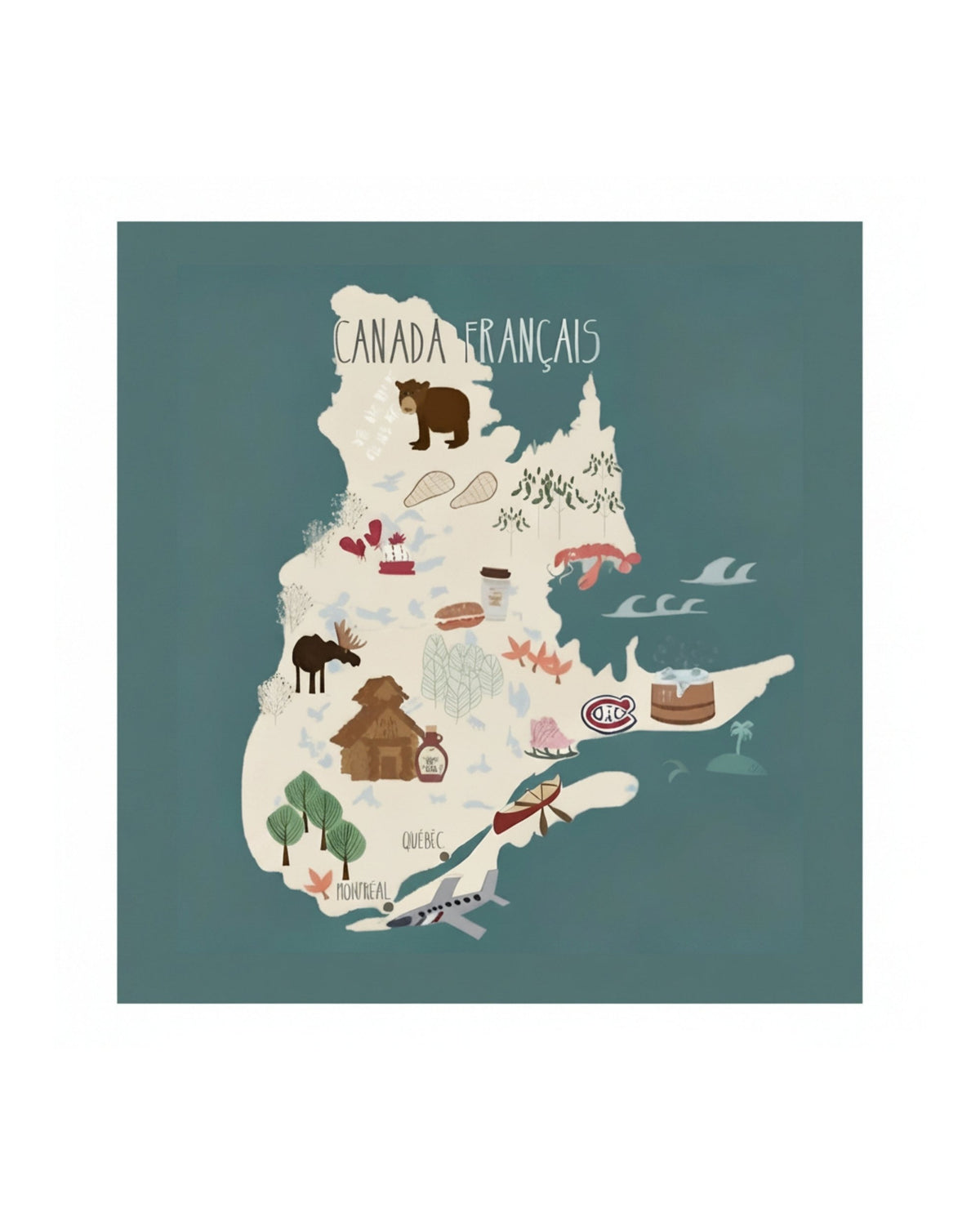 Autocollant LG - ''Carte du Canada Français, le Québec''