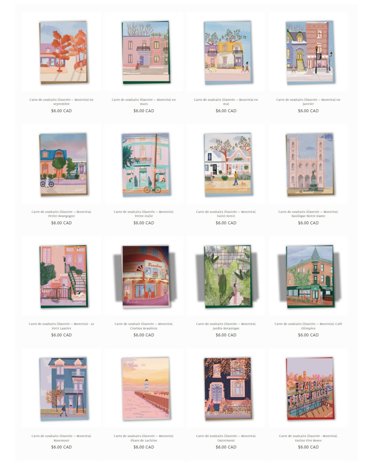 Carte de souhaits de Lili Graffiti (modèles variés)