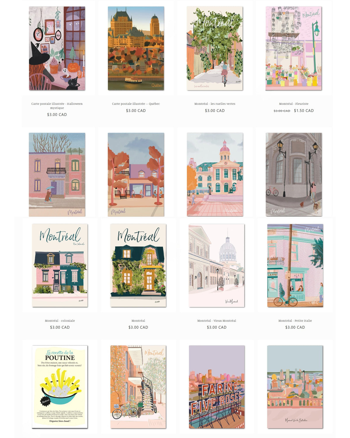 Carte postale de Lili Graffiti (modèles variés)