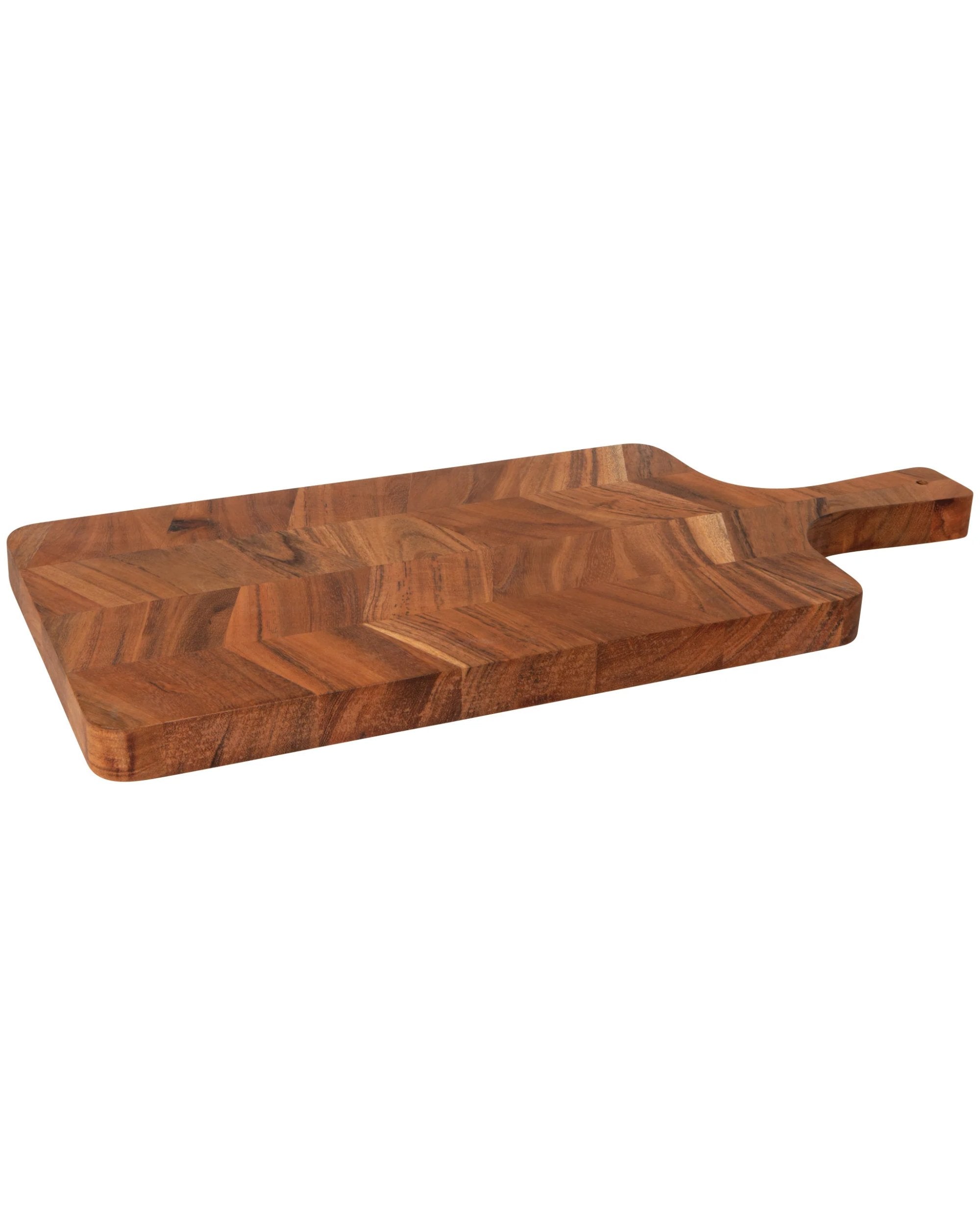 Spatule de service en acacia à chevrons de 50 cm