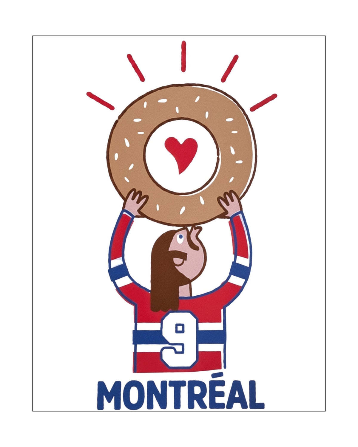 Affiche LG ''Bagel Hockey'' - 8x10 pouces