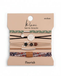 Bracelets élastiques à cheveux papillon naturels « Flourish » (medium)