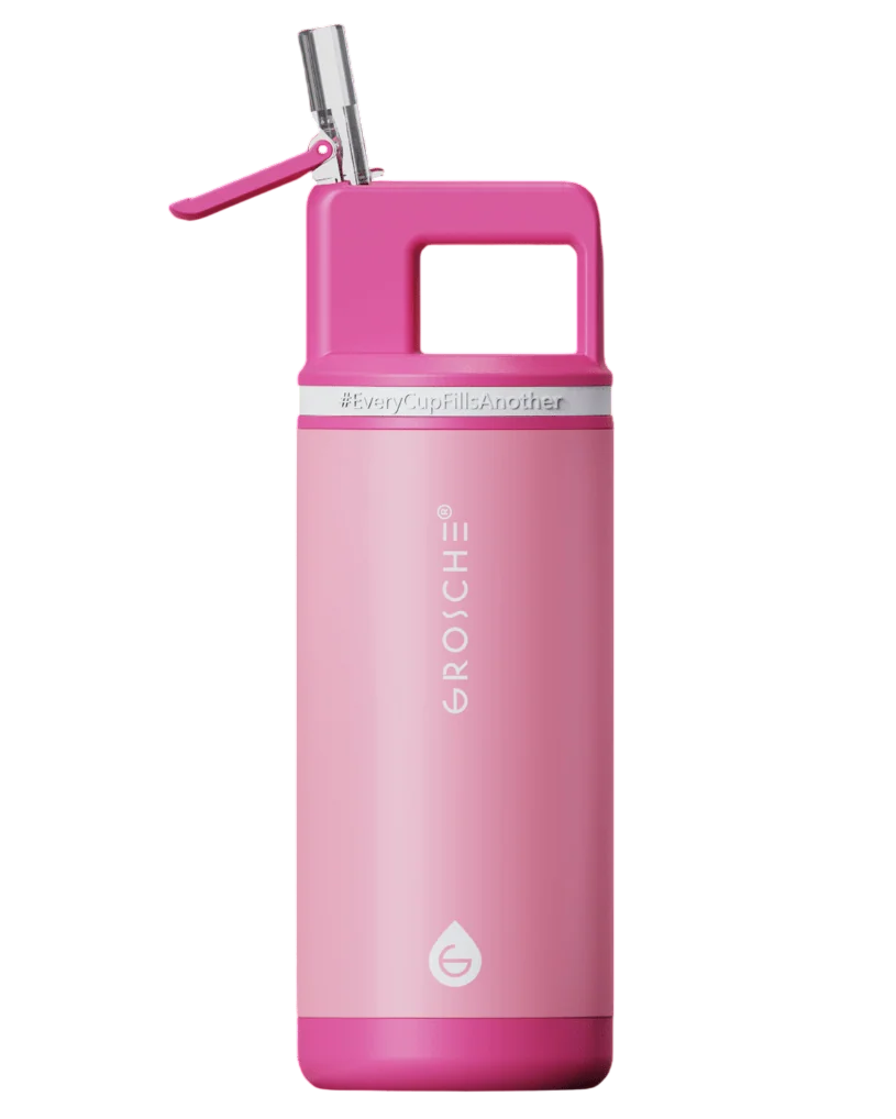 Bouteille d'eau 16oz ALPINE rose flamant