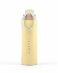 Bouteille d'eau isotherme KAMLOOPS avec couvercle à goulot, 24 oz - Jaune