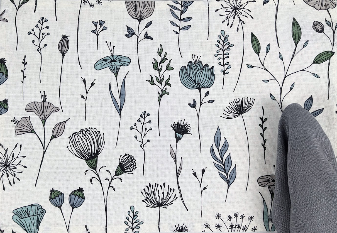 Tablier de cuisine motif fleurs japonaises - Sac en vrac