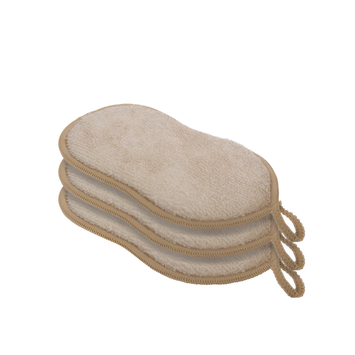 Set of 3 bamboo fiber sponges (18x9.5x2cm)