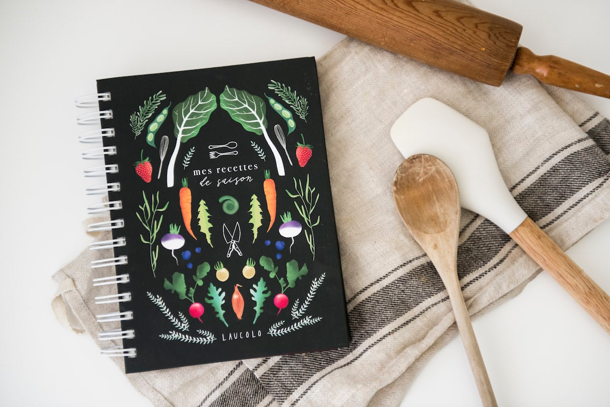 Carnet pour écrire ses recettes de saison