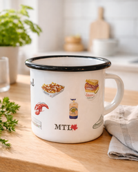 White mug with Montreal emblem in enamel LB