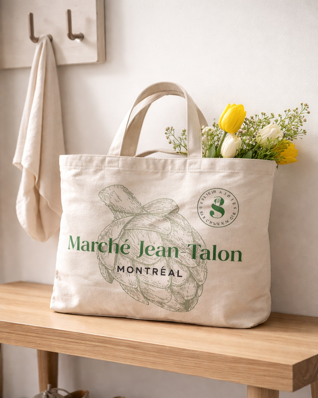 Sac Tote réutilisable ''Librairie Gourmande Artichaut'' LG