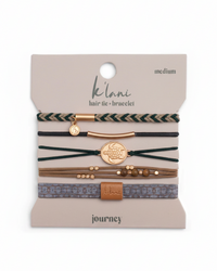 Bracelets élastiques à cheveux « Journey » en forme de tortue verte (medium)